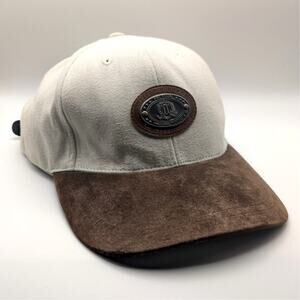 FBI Tour Washington DC Baseball Cap Leather Patch Suede Brim 100% Cotton Cream